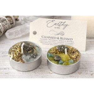 Cleansed Blessed Tealight Candles Set  Ritual‎ Apothecary Wiccan Blessing BOHO